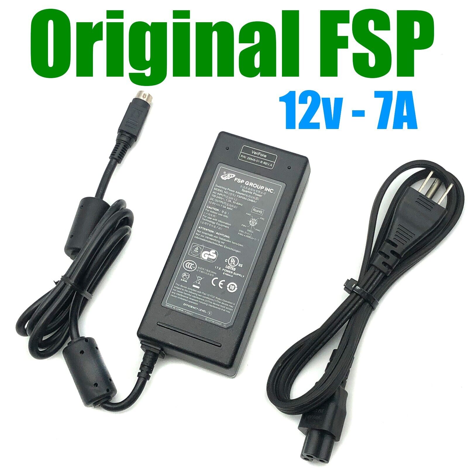 *Brand NEW*Genuine FSP FSP084-DMBA1 12V 7A 84W AC/DC Power Supply